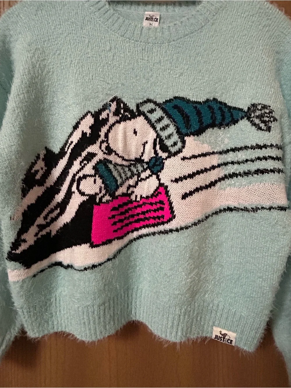 Justice x Snoopy Girls Collab Sweater, Size M